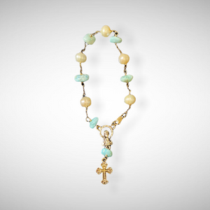 Cross Bracelet with Pearls