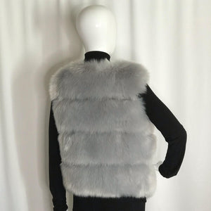 Gray Fur Vest