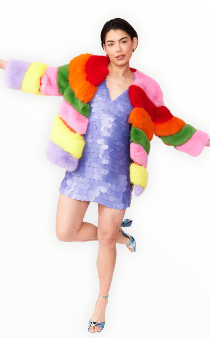 Cotton candy hot sale fur coat