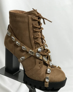 Chestnut Jewel Platform Boot