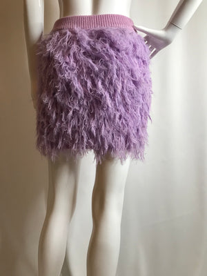 Sweater Skirt with Feathers - Lavender